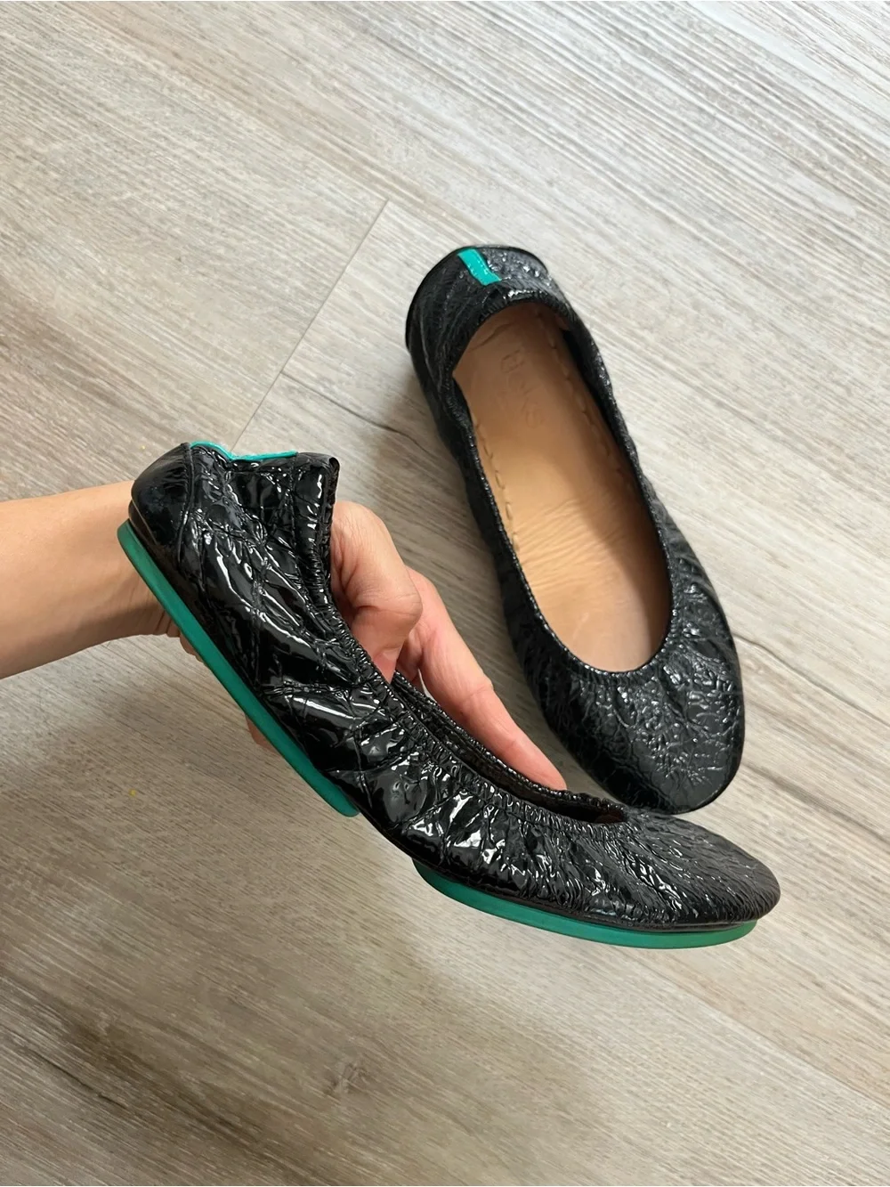 Tieks Obsidian Black Size 7